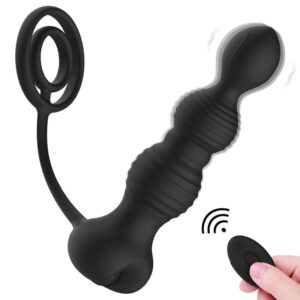 Vibrating Dildo Ring Bead Anal Plug