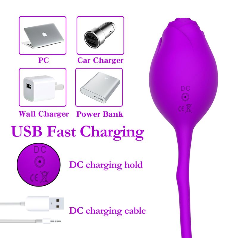 Wireless Rose Dual Stimulation Love Egg Sex Toys Vibrator - Image 3