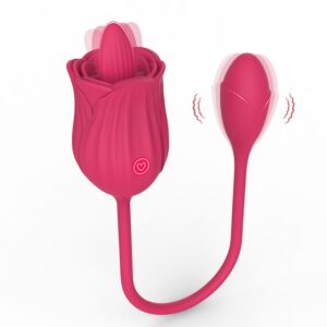 Roses Clitoral Tongue Licking Soy Toy Sucker Vibrator