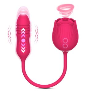 Roses Vibrator Triple Stimulation Clitoral Tongue Licking Soy Toy
