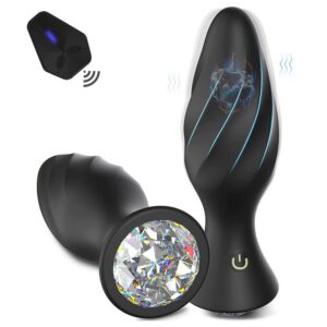 Crystal Diamond Prostate Massager Anal Plug Sex Toys Vibrator
