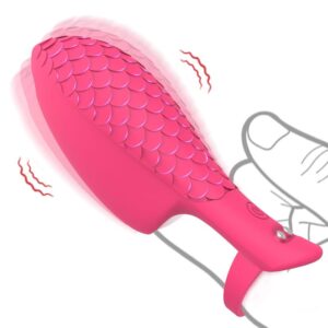 Fish Scale Clitoral G-Spot Stimulation Finger Masturbation Vibrator
