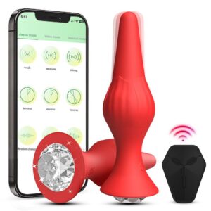 Crystal Diamond Anal Plug Adult Sex Toys App Control Vibrators