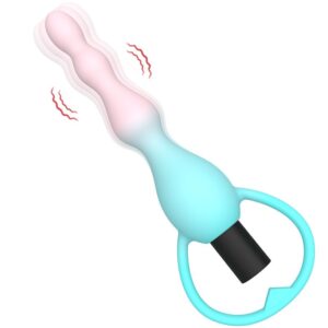 Rechargeable Vibrating Anal Beads Butt Plug Adult Sex Toys